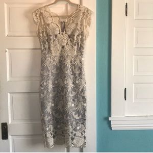 ASOS Tall Art Nouveau Overlay Midi Dress